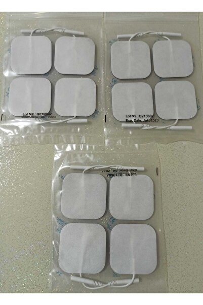 Pulsemed Tens Cihazı Kablolu Yedek Elektrot 5x5 Tens Pedi 4 Lü ( 3 Paket )