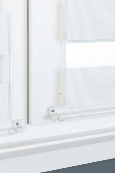 wenthi Hazır Briz Zebra Perde Balkon Kapısı Perdesi ve Pencere Cam Perdesi - Beyaz