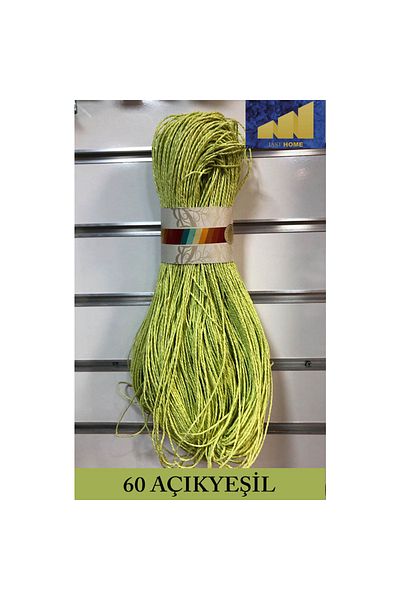 Jast Textile Χάρτινο νήμα 500gr, Πλεκτό νήμα χειρός, Μαλακό, Νέο, (Χρώμα Νο:60 Ανοιχτό πράσινο)