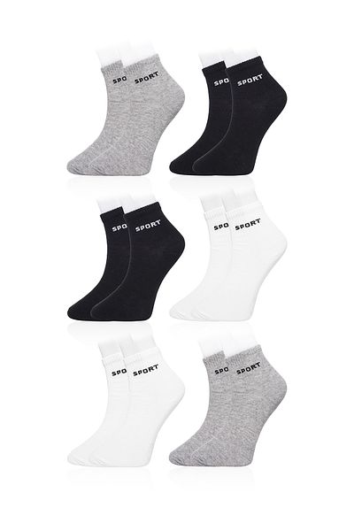 Line Smart Pack of 6 Women's Cotton Quality Soft Half Socks