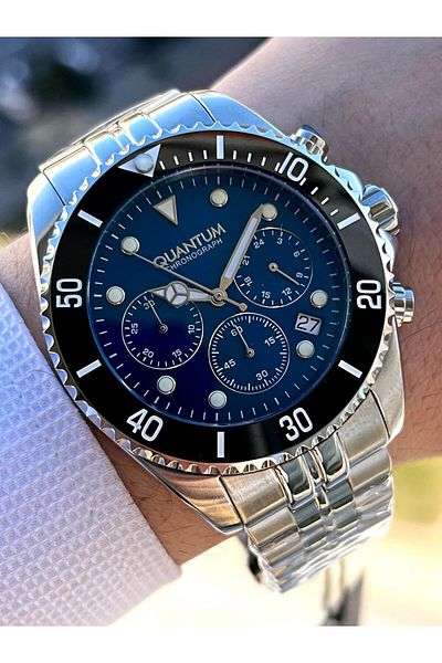 Quantum EPWG930.300 Quantum Steel Cord Functions Active 100 Mt Water Resistant Men's Wrist Watch+Bracelet