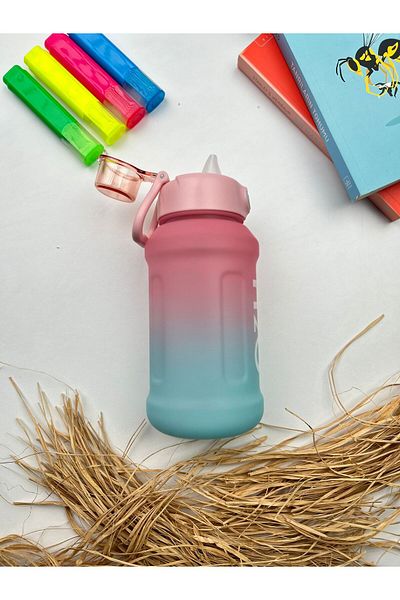 Tohana H20 Colorful Polycarbonate Sports Sports Water Bottle with Straw Children's Junior Water Bottle Water Bottle Water Bottle 800ml