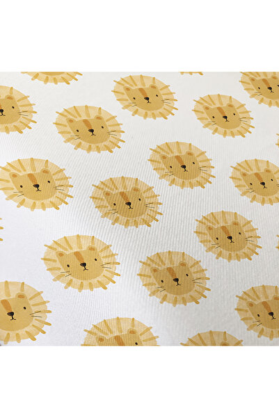 Evmila Lion Patterned Double Sided 2-Piece Duvet Cover Set - Printed, No Sheets, Single, 160x220 Cm