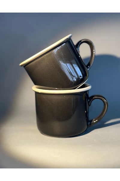 Mintigur METAL LOOK 2-Piece Set Coffee, Herbal Tea Mug Cup Set
