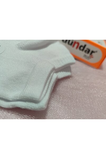 Dündar Plus Ciorapi de damă în modal, alb simplu 4506 Pachet de 12