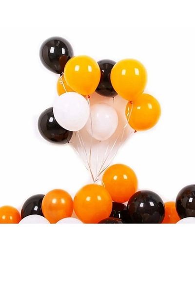 SYC GROSS Black White Orange Balloon Construction Themed Balloon Engineering Vehicles Concept 20 Pieces 12 inch Balloon House Brand