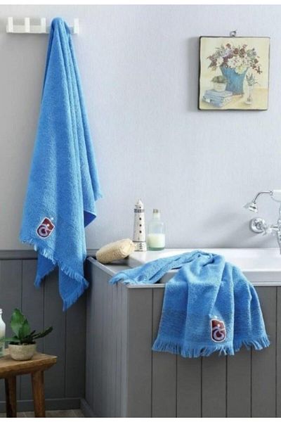 Taç Licensed Trabzonspor Tassel Bath Towel Blue 75X150