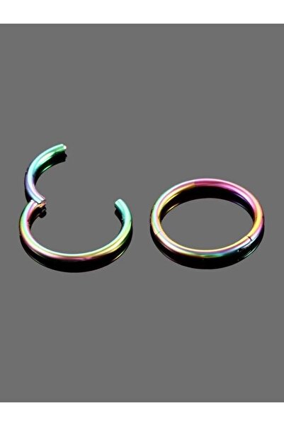 MAZEN Neon Renk Cerrahi Çelik Tragus Helix Piercing Küpe 1 Adet Tam Tur Pierc...