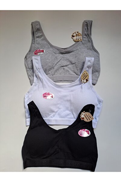 NARIYA Sutien de damă din bumbac de dimensiuni mari, din 3 piese, din 3 piese, cu pernuță în interior, cu jumătate de rezervor.