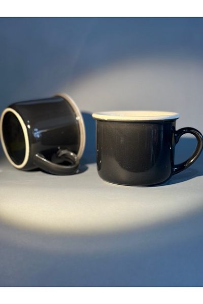 Mintigur METAL LOOK 2-Piece Set Coffee, Herbal Tea Mug Cup Set