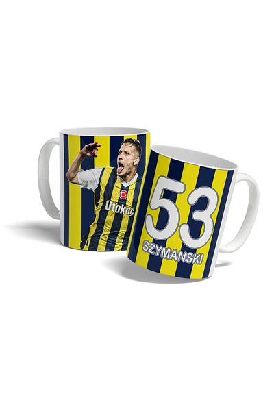 OFFSIDE Szymanski Yellow Navy Blue Sticky Design Printed Mug