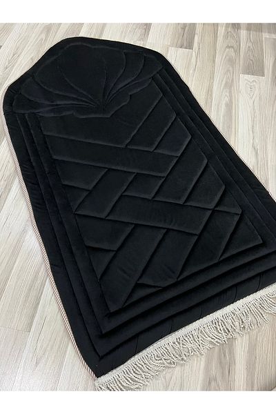 AYHANHOME Luxury Orthopedic Knee Pain-Free Sponge Gift Dowry Twist Prayer Rug with Fringed Bag