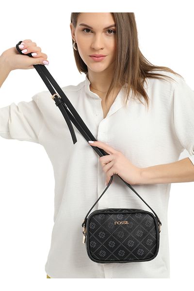 Fossil Women's Black 19x13x8 cm Crossbody Bag 05FM24Y1001