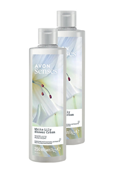 AVON Senses White Lily Beyaz Zambak Kokulu Duş Jeli 250 Ml. İkili Set