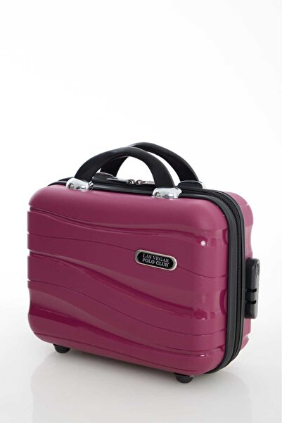 THELOST Pp Kalite Siyah Makyaj El Valizi Seyahat Çanta Şifreli Kırılmaz Mor Renk