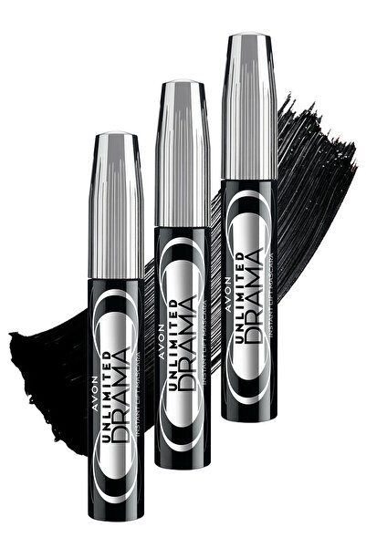 AVON Unlimited Drama Instant Lift Maskara Blackest Black 10 Ml. Üçlü Set