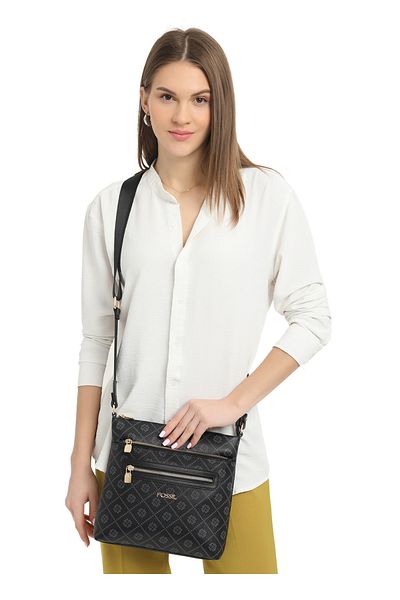Fossil Women's Black 27x26x7 cm Crossbody Bag 05FM24Y1006