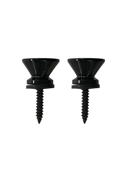 Midex PM1-2X Black Metal Quality Guitar Strap Pin Screw Pin For Attaching Shoulder Strap (2 Pieces)