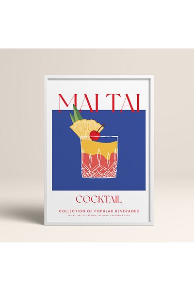 HOMEPACK Pictură în serie de cocktail cu un singur cadru Pictură poster modernă TK/439