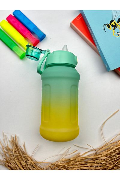 Tohana H20 Colorful Polycarbonate Sports Sports Water Bottle with Straw Children's Junior Water Bottle Water Bottle Water Bottle 1000ml