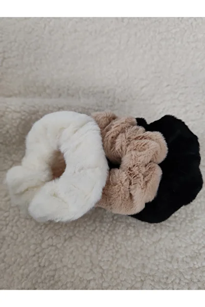 İLKYAZ ilkyaz Accessory Plush Bagel Buckle Set-scrunchie