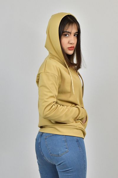 FİHA Beige Women's Akat Raster Cap with Zipper Sweat