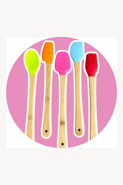 Doğudeko Bella 5 Piece Mini Bamboo Spatula Set