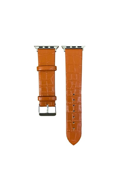 Miscase Iphone Watch Deri Kopçalı Kordon (42-44-45 MM UYUMLU) Kahverengi