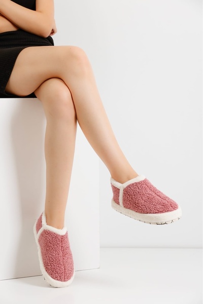 İpek Жіночі пухнасті та м'які домашні капці, не ковзають, з товстою підошвою