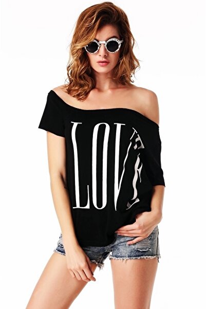 Armashine الأم - تي شيرت الفتاة - تي شيرت نسائي مطبوع عليه الحب بدون أكتاف