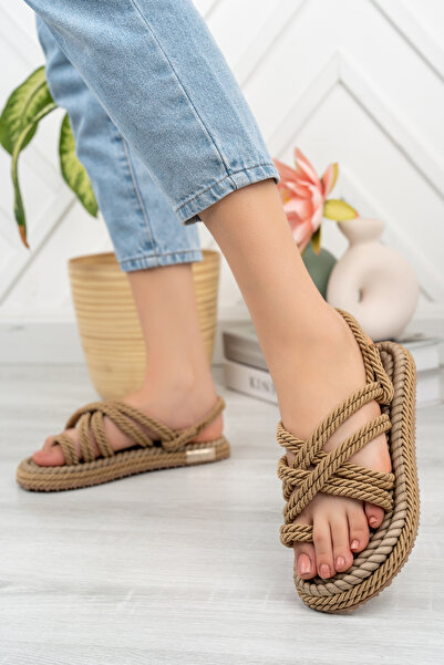 BAKGİY صندل فليب فلوب نسائي ذهبي Bg1014-123-0001