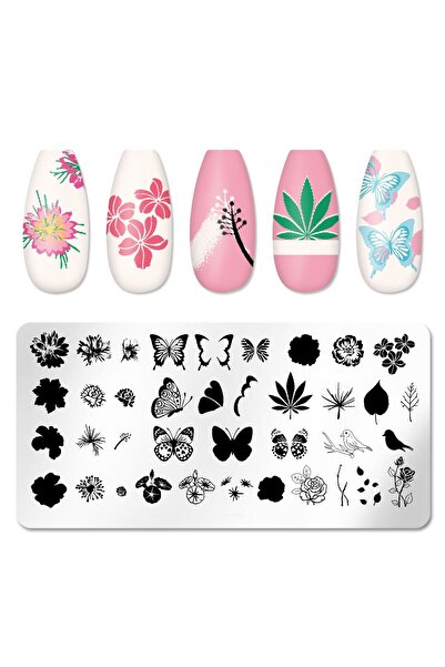 POP Beauty Nail Art Stampa Plakası, Stamper Desen Baskı Paleti