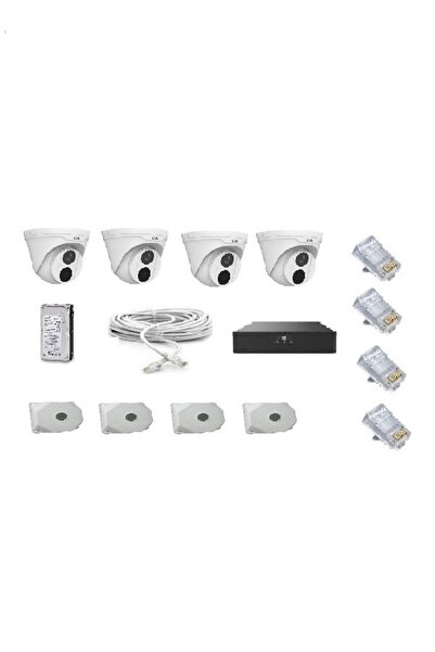 Uniview 2mp 4 Adet Ip Kameralı Set Poe