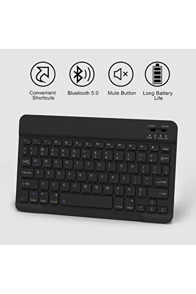 Fogy Samsung Tab S10 Lite/S10 Fe/s9 Fe 10,9 Inç Uyumlu Bluetooth Türkçe Q Klavyeli Kılıfı Mouse