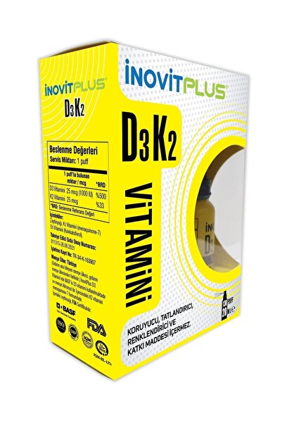 İNOVİTPLUS Vitamin D3 K2 (MENAQUİNONE-7) 20 ml