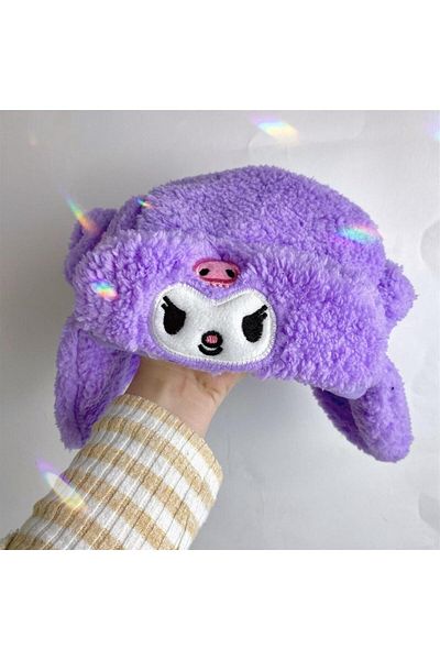 Halis Ticaret Plush Hat Purple Kuromi