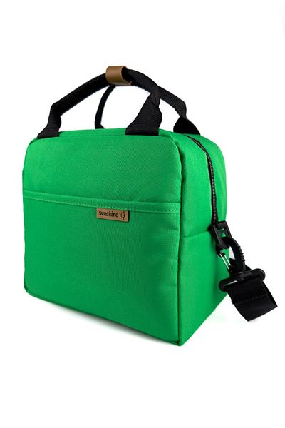 SUNSHINE Benetton Green Waterproof Fabric Insulated Lunch Bag Thermal Bag Lunch Bag Shoulder Bag