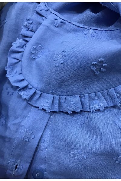 Çikoby Baby Girl Collar Blue Shirt