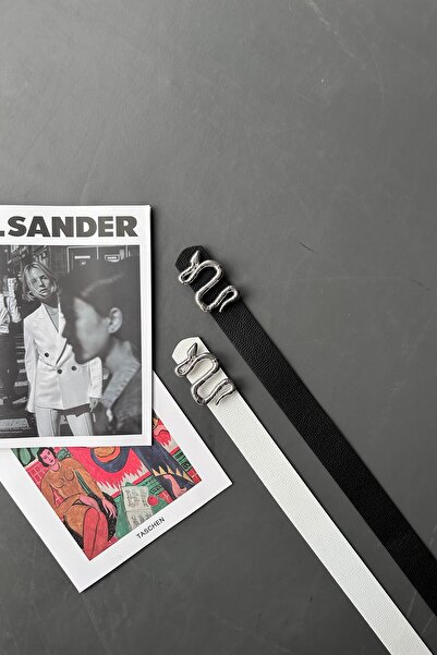 LİA KEMER حزام خصر نسائي بإبزيم على شكل ثعبان مكون من قطعتين، حزام معطف، حزام...