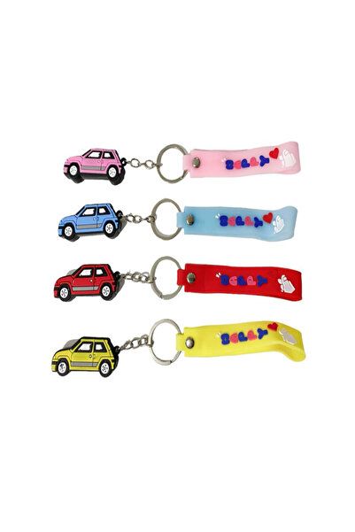 neptünstore Mașină albastră, autoturism, breloc din silicon 3D și accesoriu p...