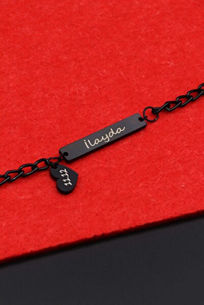 Northwatch Unisex Spotify Kodlu Siyah Renk Çift Bileklik & İsimli Ve Sevgili Bileklik