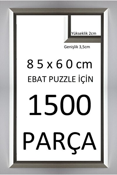 SAR PUZZLE ÇERÇEVESİ Sar Plus Gümüş 1500 Parça 85x60 Ebatında Piramit Modeli Puzzle Çerçevesi