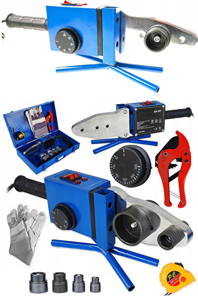 STAXX POWER 2000Watt Çift Rezidanslı Hava Soğutmalı Isı Ayarlı PPRC Plastik Boru Kaynak Makinesi + Makas Metre