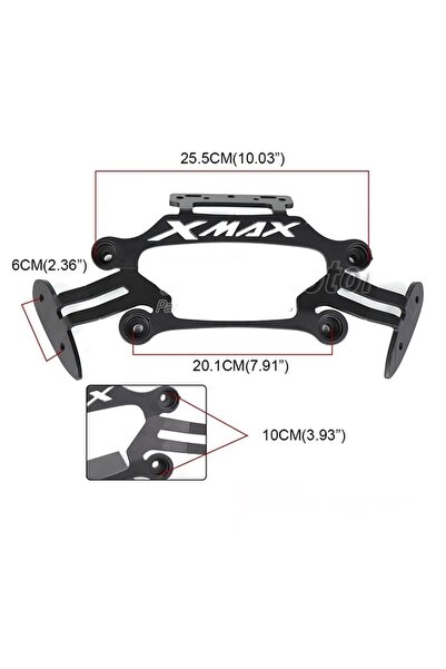 YSGMOTOPARTS Yamaha Xmax 250/300/400 2018-2022 Katlanır Ayna Telefon Tutacak Barı Set