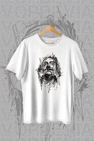 Vordevia Tricou supradimensionat alb cu imprimeu Dali