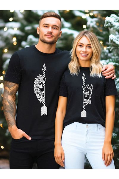 lepiska Lion themed - Couple T-Shirt - 2 T-Shirts are SentValentine's Day Unisex T-Shirt Lover t-shirt