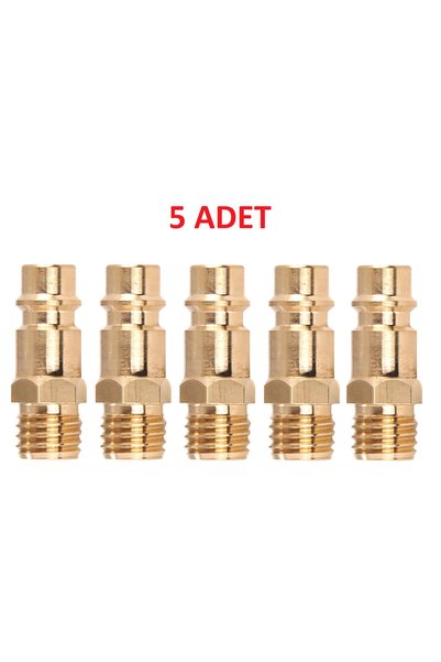Arc (MAB) Erkek Hava Jakı 1/4" Uç 5 Adet (HAVA VALFİ) (STOPER ERKEK UÇ) (KOMPRESÖR UÇ)