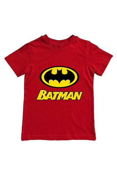 Batman printed cotton combed cotton fabric summer children's T-shirt