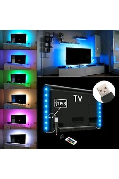 teknotrust Televizyon Monitör Arkası Kumandalı Rgb Şerit Led 1 Metre