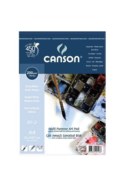 Canson Finface 1557 Picture Blocks Multi-Purpose 200 gr A4 20 Yp Top with Sprirals